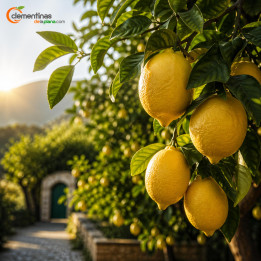Limones valencianos recién recogidos del árbol en Almazora, Castellón