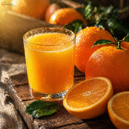 Naranjas para zumo valencianas recién recogidas del árbol en Almazora, Castellón